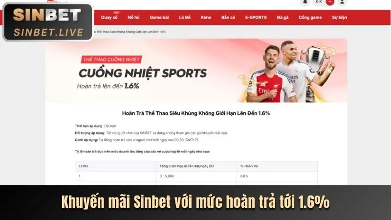 Hình ảnh khuyến mãi nạp tiền cho cá cược thể thao tại ga65 casino