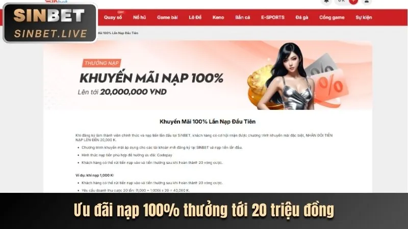 Hình ảnh tiền thưởng chào mừng lớn cho người chơi mới tại ga65 casino